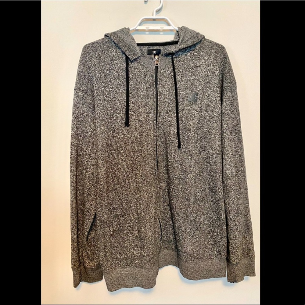 DC zip up sweater, size XXL, colour Dark Grey